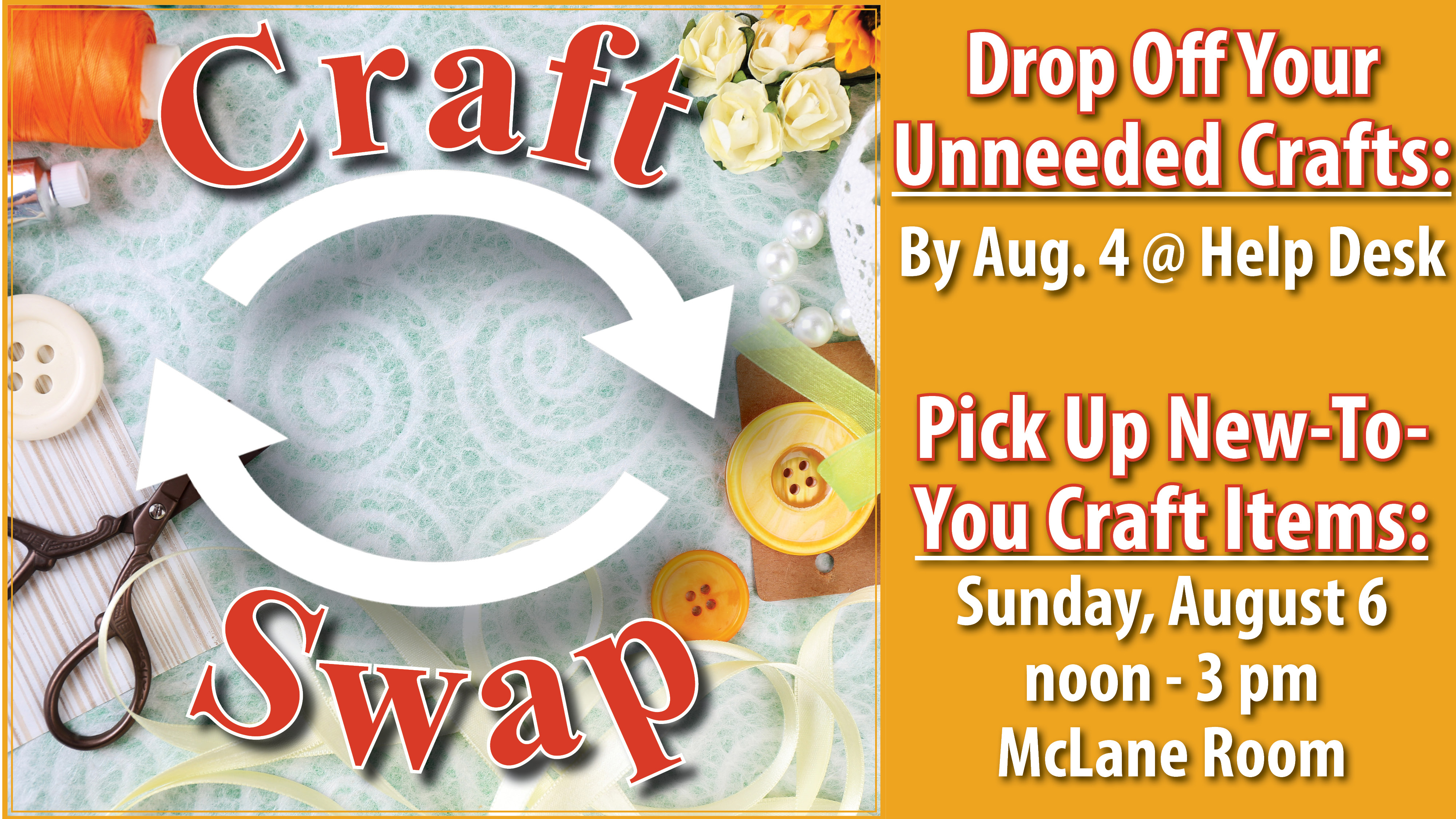 August will be an excellent month for crafters at the FDL Public Library