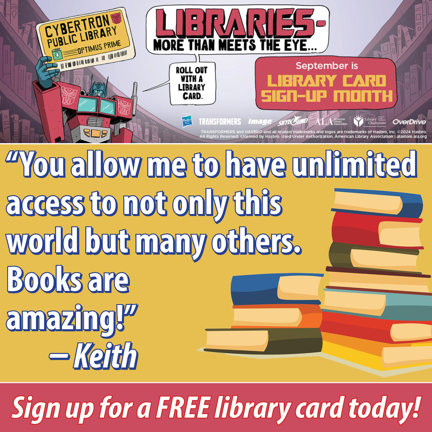 Sign up for a card at FDLPL (or replace a lost card) during Library Card Sign-Up Month