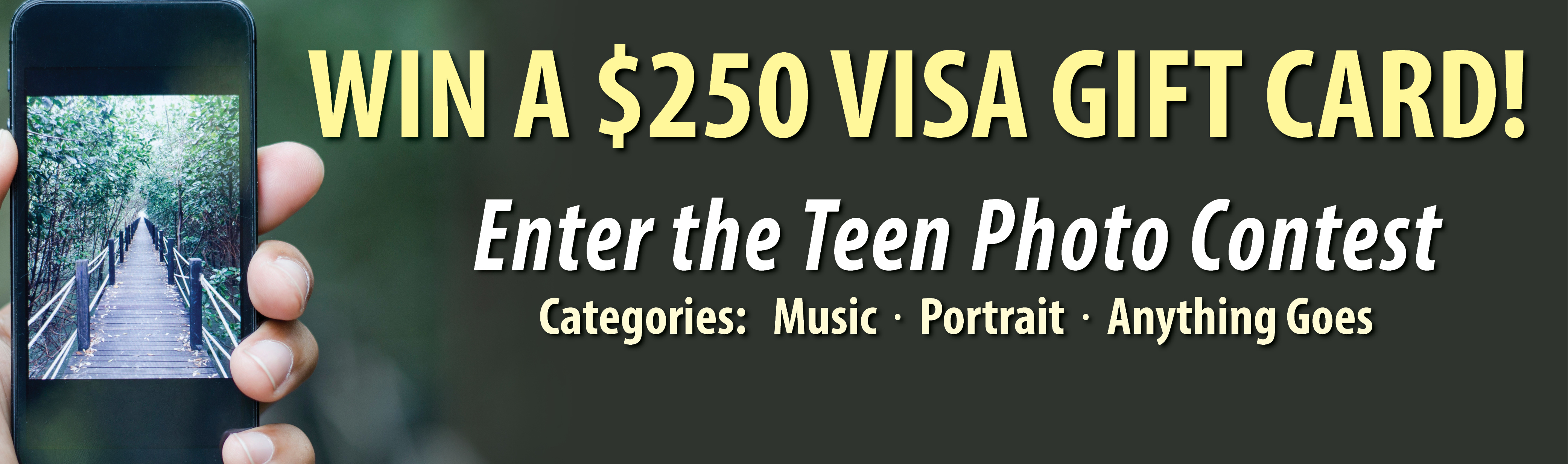 Header image for the teen photo contest