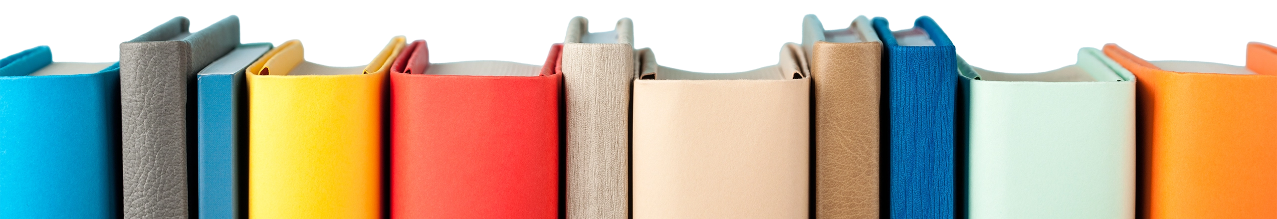 row of books on shelf
