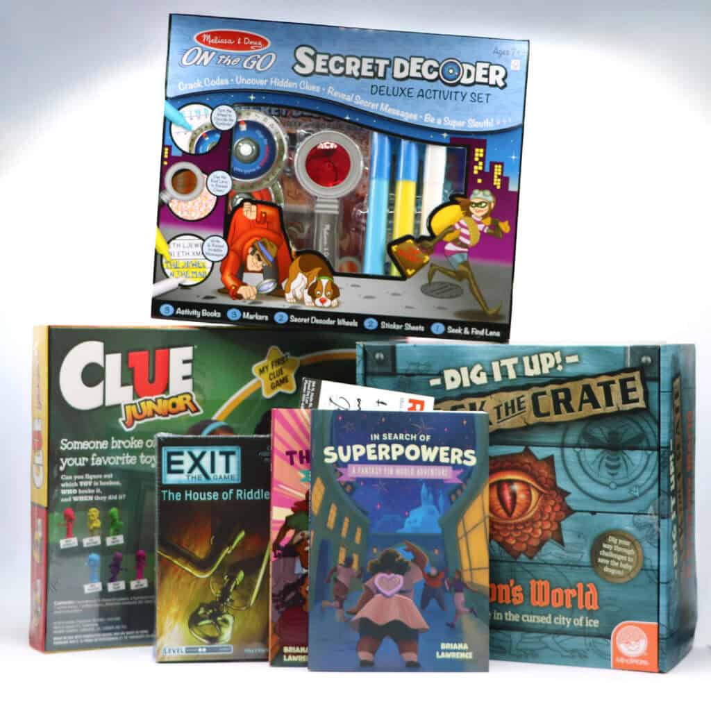 A series of mystery games and books