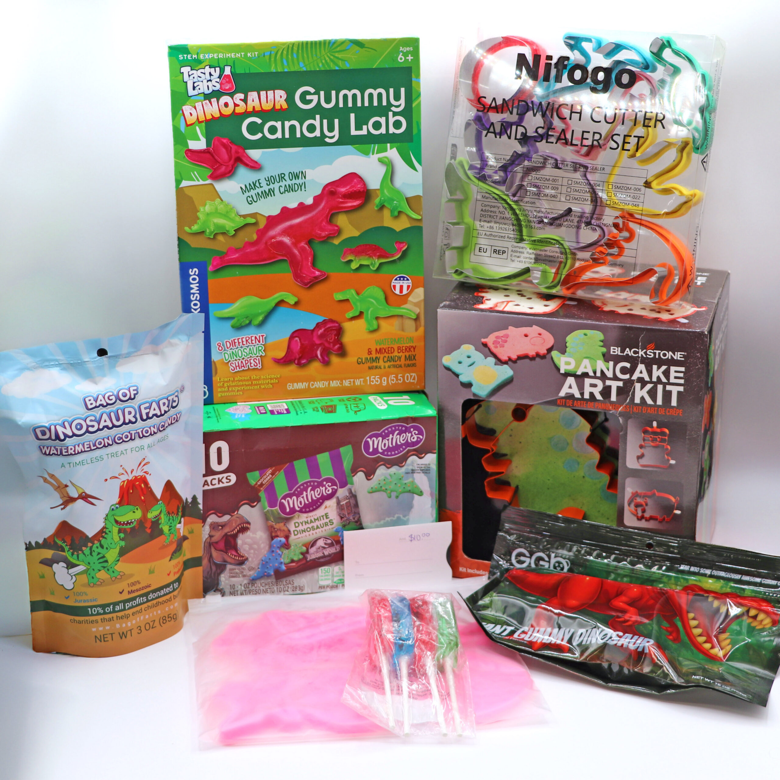 A series of snacks and food-related activities